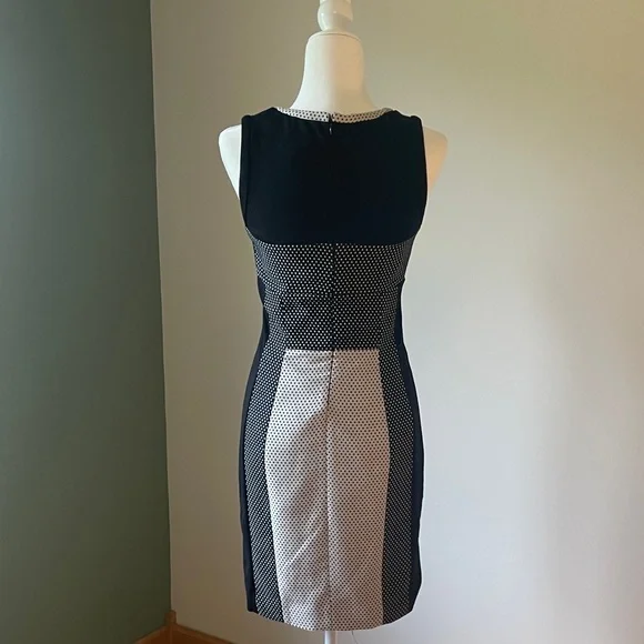 Anthropologie Black and White Patterned Mini Dress - Picture 6 of 9